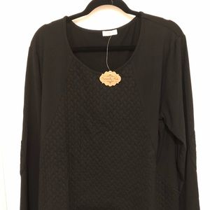 High-low quilted tunic